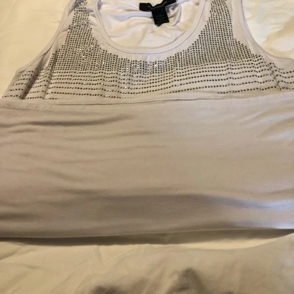 Ashley Stewart Sleeveless Blouse With Sequins - Picture 2 of 4